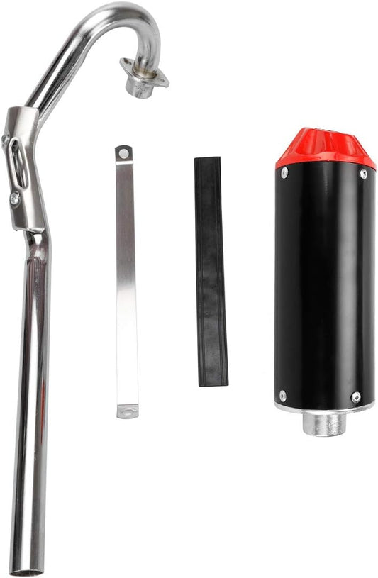 FVRITO High Performance Exhaust Muffler Silencer Pipe Assembly kit for CRF50 XR50 70cc 110cc 125cc SSR SR110 Roketa Taotao DB14 DB10 xpro db-x20 SDG Coolster Chinese Pit Dirt Bike Motocross Red