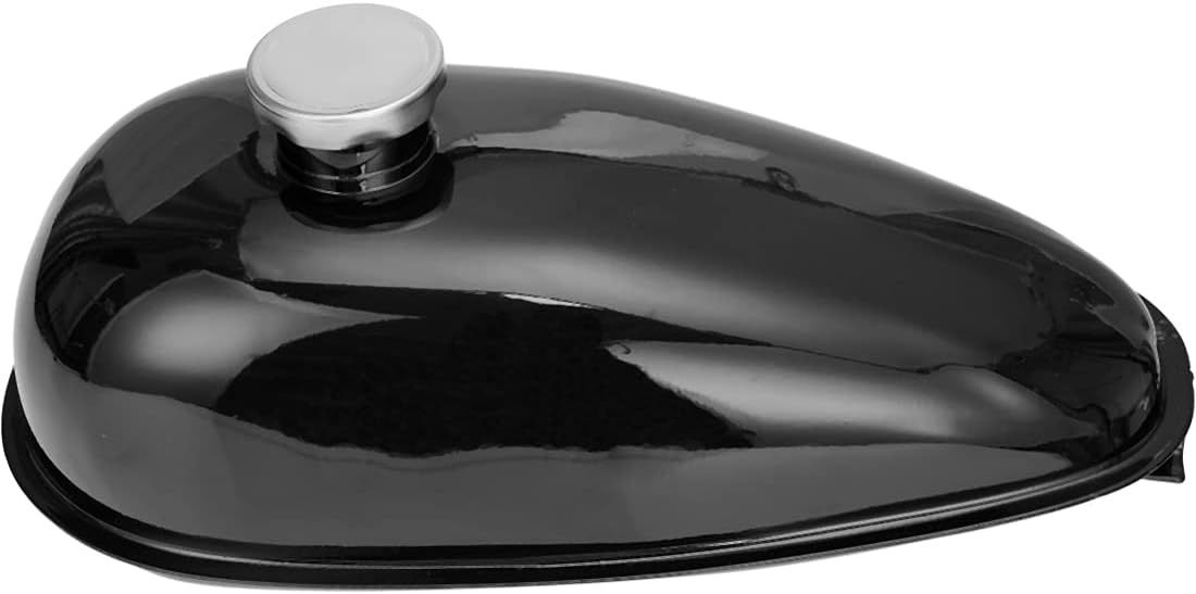 FVRITO Metal Motorized Bike Gas Tank 4L Compatible with 2 Stroke 49cc 60cc 66cc 80cc Engine Motorized Bicycle, Fuel Tank 1.06 Gallons with Gas Tank Cap Motor Motorcycle Replacement Parts