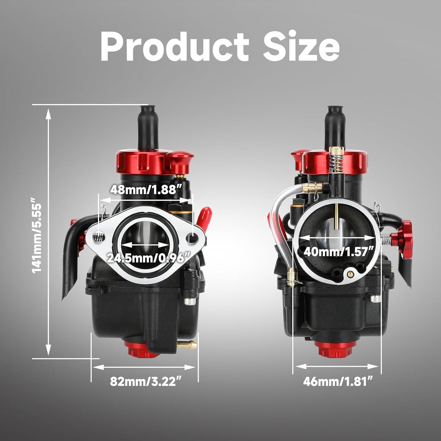 PE22 Carburetor Kit Compatible with Predator 212cc 196cc OHV Engine Coleman Mini Bike CT200U BT200X KT196 Go Kart ATV 110cc 125cc Tao tao Coolster Apollo CRF50 XR50 Pit Dirt Bike 4 Stroke Parts