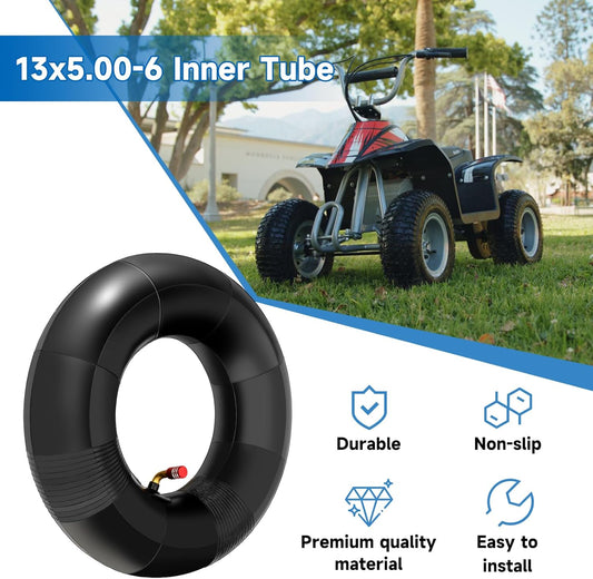 FVRITO 13x5.00-6 13x5x6 Inner Tube Heavy Duty Replacement Compatible with Razor Dirt Quad Versions 1-18 Go Kart ATV Lawn Mower Snow Blower Yard Tractor Hand Truck Wagon Pressure Washer Air Compressor