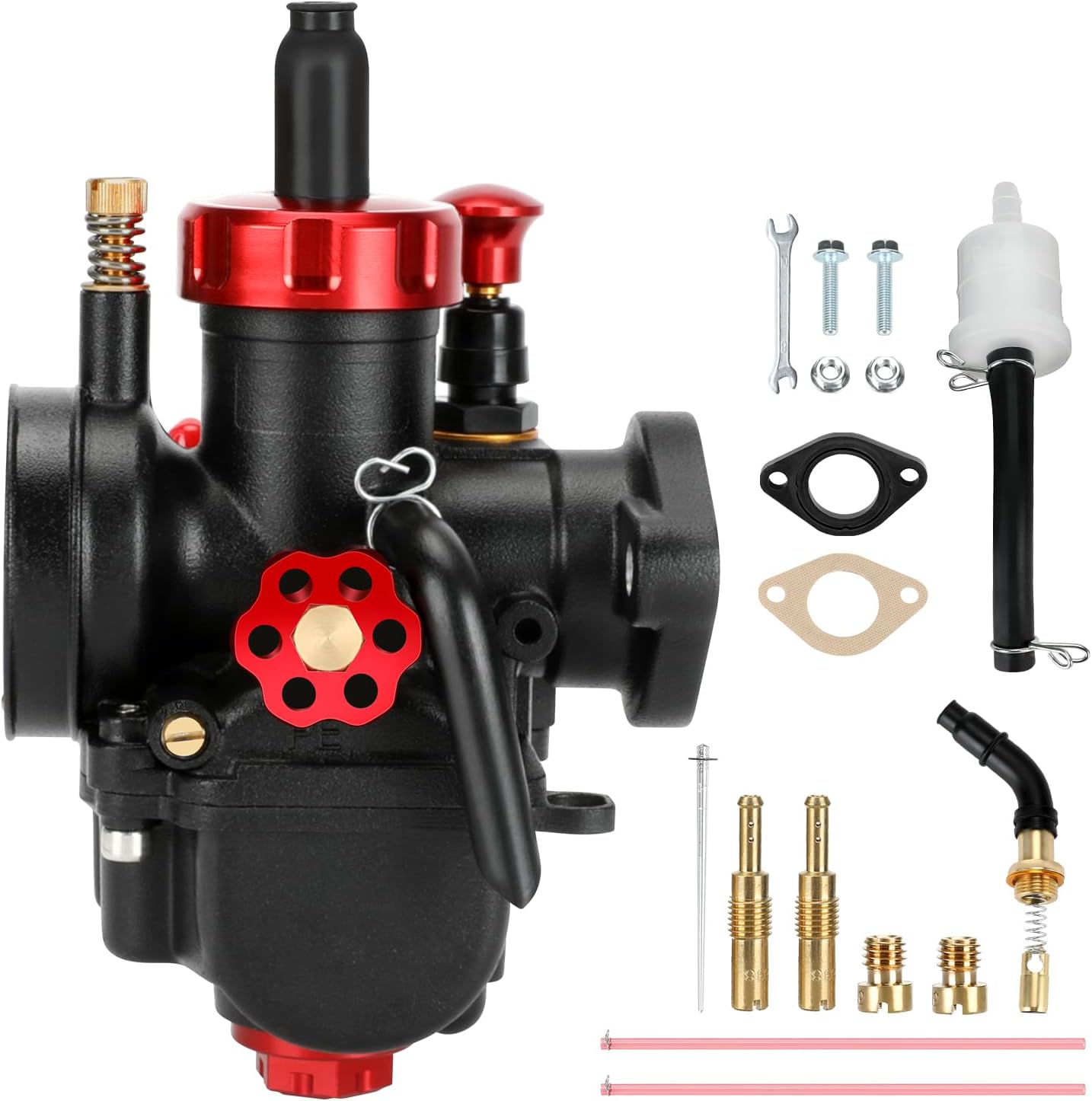 PE22 Carburetor Kit Compatible with Predator 212cc 196cc OHV Engine Coleman Mini Bike CT200U BT200X KT196 Go Kart ATV 110cc 125cc Tao tao Coolster Apollo CRF50 XR50 Pit Dirt Bike 4 Stroke Parts