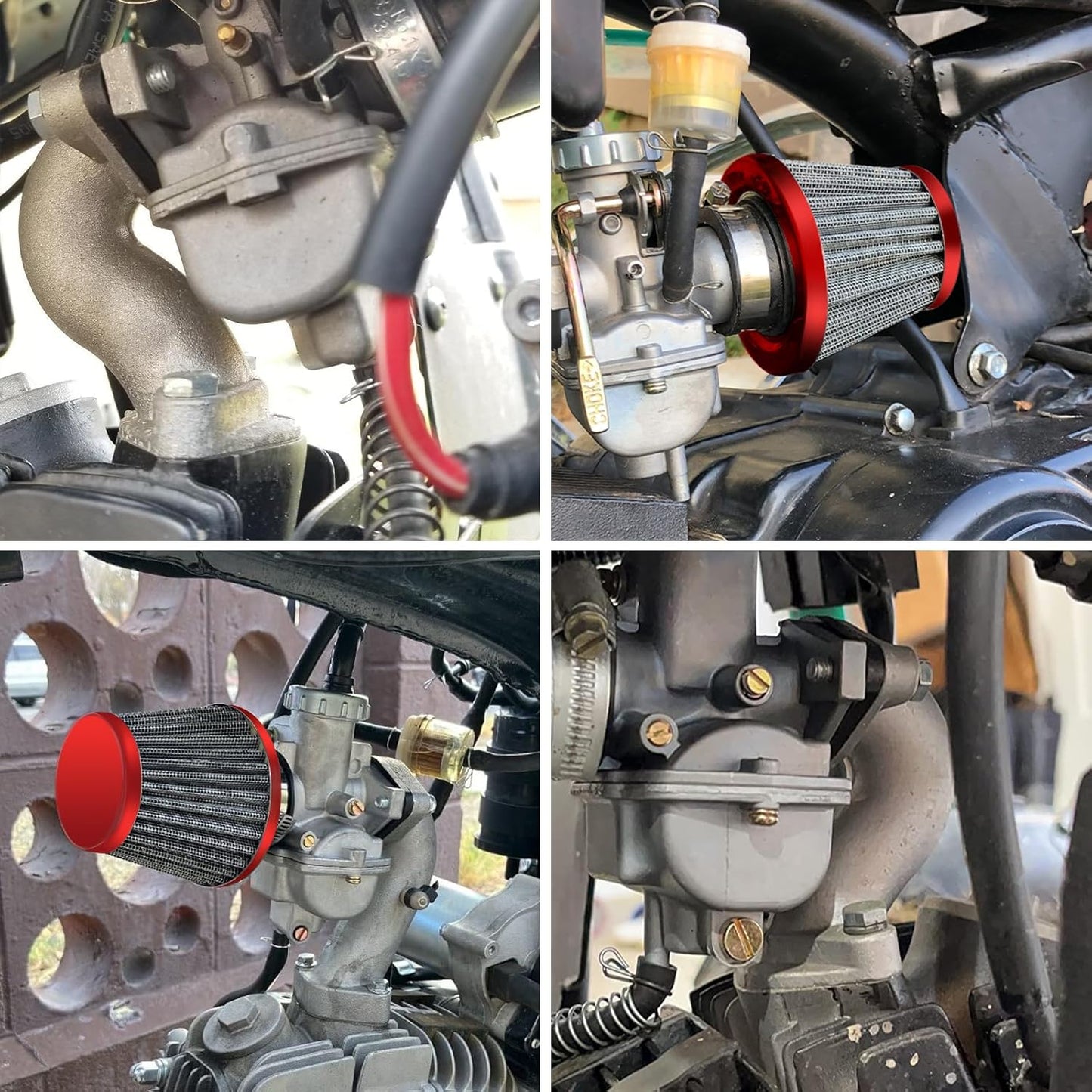 FVRITO PZ20 Carburetor Thumb Throttle Kit Compatible with Tao tao Coolster 125cc 110cc Chinese ATV Quad 4 Wheeler 50cc 70cc 90cc 4 Stroke Engine Kazuma Baja SunL Roketa Vitacci Loncin Lifan Parts