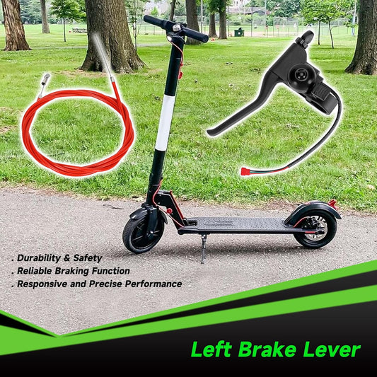 Universal Left Brake Handle Lever & Brake Cable Compatible with GOTRAX GXL V2 Electric Scooter Apex Pro XL Rival XR Elite E-Scooter Replacement Parts Accessories