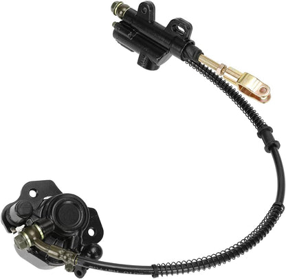 FVRITO Rear Foot Brake Master Cylinder Caliper Assembly for 50cc 70cc 90cc 110cc 125cc Taotao 125D Boulder B1 Coolster 3050HD 3050C Yamoto Vitacci kazuma SunL RPS Icebear Chinese ATV Quad 4 Wheeler