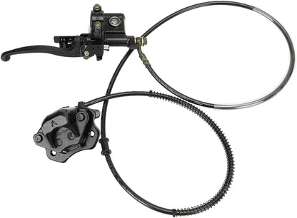 FVRITO Left Hydraulic Brake Master Cylinder Caliper Assembly for 50cc 70cc 90cc 110cc 125cc Taotao Coolster ATV Vitacci Peace SunL Roketa Kazuma Baja NST Icebear Mini Bike Chinese Quad 4 Wheeler Parts