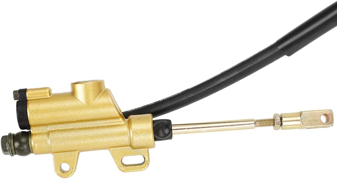 FVRITO 12mm Rear Disc Hydraulic Brake Master Cylinder Caliper Assembly Pad for 70cc 90cc 110cc 125cc 140cc 150cc SSR apollo Taotao Coolster Roketa SDG 107 Pitster Pro Atomik Sikk Chinese Pit Dirt Bike