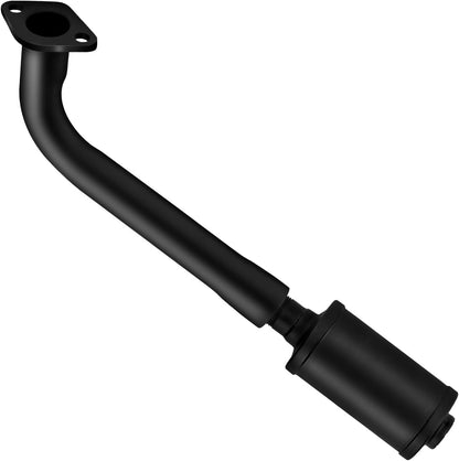 FVRITO Thickened Exhaust Header Pipe Muffler with Heat Shield Tape Kit for Non Hemi 6.5HP Predator 212cc 196cc GX160 GX200 Coleman CT200u BT200X KT196 Baja MB200 Clone Mini Bike Go Kart Parts Black