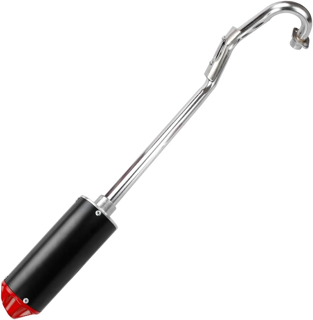 FVRITO High Performance Exhaust Muffler Silencer Pipe Assembly kit for CRF50 XR50 70cc 110cc 125cc SSR SR110 Roketa Taotao DB14 DB10 xpro db-x20 SDG Coolster Chinese Pit Dirt Bike Motocross Red