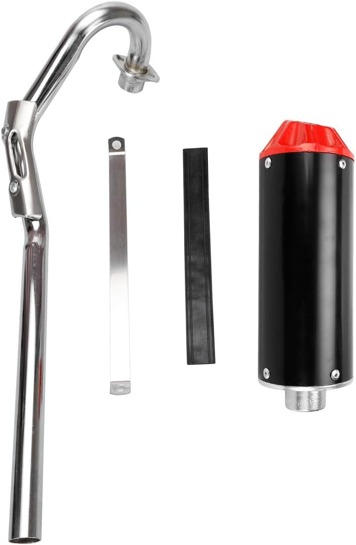 FVRITO High Performance Exhaust Muffler Silencer Pipe Assembly kit for CRF50 XR50 70cc 110cc 125cc SSR SR110 Roketa Taotao DB14 DB10 xpro db-x20 SDG Coolster Chinese Pit Dirt Bike Motocross Red