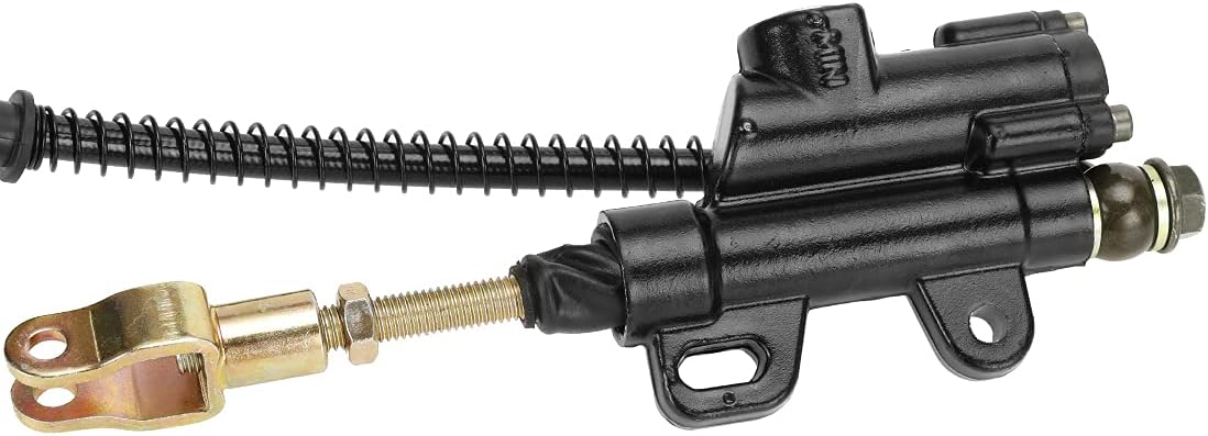 FVRITO Rear Foot Brake Master Cylinder Caliper Assembly for 50cc 70cc 90cc 110cc 125cc Taotao 125D Boulder B1 Coolster 3050HD 3050C Yamoto Vitacci kazuma SunL RPS Icebear Chinese ATV Quad 4 Wheeler