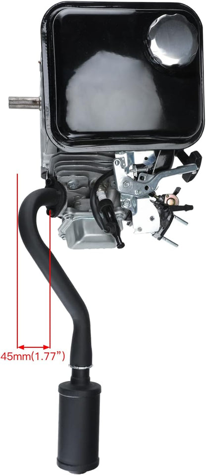 FVRITO Exhaust Pipe Muffler Silencer Kit for Non Hemi Predator 212cc 196cc 6.5hp Coleman Powersports KT196 CK196 RTK200 BK200 Go Kart TrailMaster Hammerhead 80T GX160 GX200 Clone Engines Parts Black