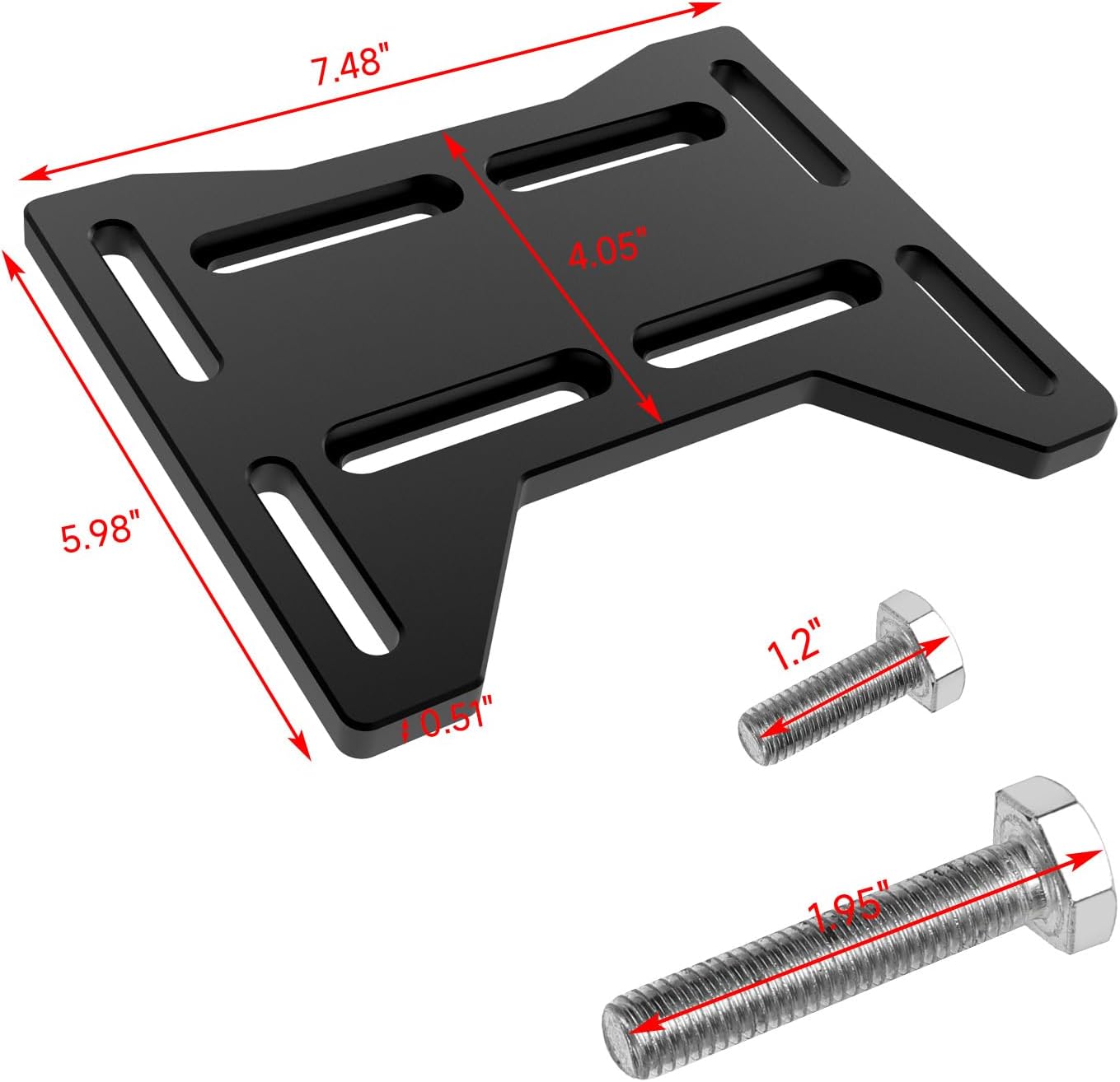FVRITO Motor Engine Mounting Plate for Predator 212cc 196cc 224cc GX160 6.6HP OHV Small Clone Engine Mini Bike Coleman CT200U BT200X CC100X Baja Doodlebug DB30 Performance Parts Aluminum Black