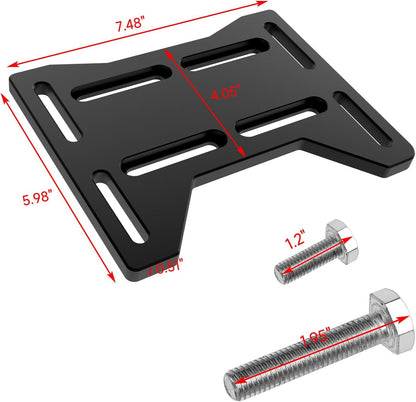 FVRITO Motor Engine Mounting Plate for Predator 212cc 196cc 224cc GX160 6.6HP OHV Small Clone Engine Mini Bike Coleman CT200U BT200X CC100X Baja Doodlebug DB30 Performance Parts Aluminum Black