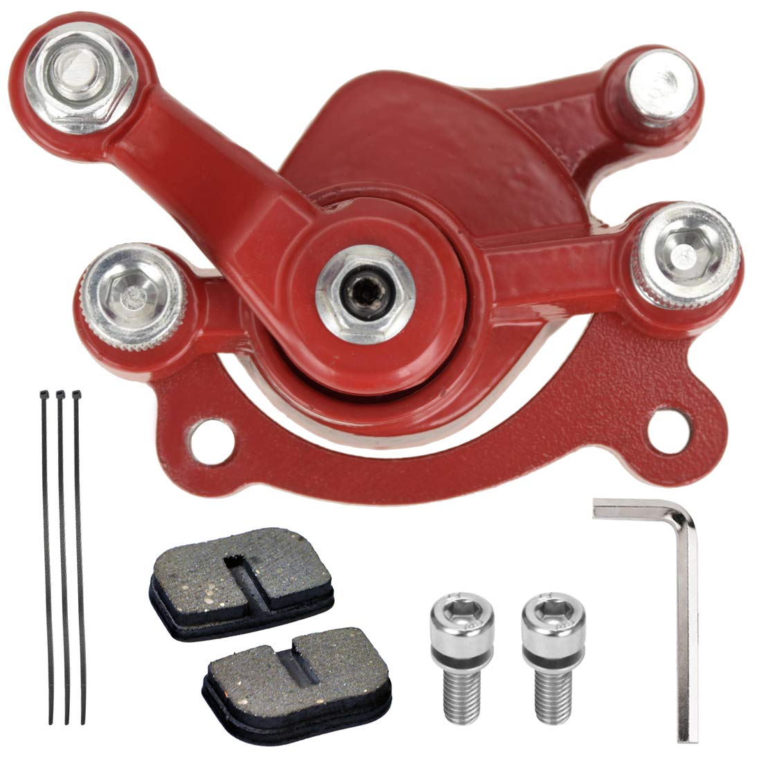 FVRITO Front Disc Brake Caliper and Pad for MBX10 MBX11 80cc MM-B80 105cc MM-B105 CT100U CC100X Trail Mini Bike 47 49cc Mini ATV Gas Scooter Dirt Pocket Bike