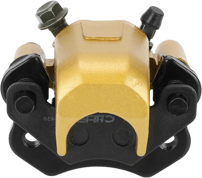 FVRITO Brake Caliper and Pads for 110cc 125cc 150cc 200cc 250cc 196cc 6.5HP Coleman kt196 yerf dog gx150 Kandi Baja RTK200 Go Kart Dune Buggy Taotao Roketa Sunl Kazuma Chinese ATV Quad Golden