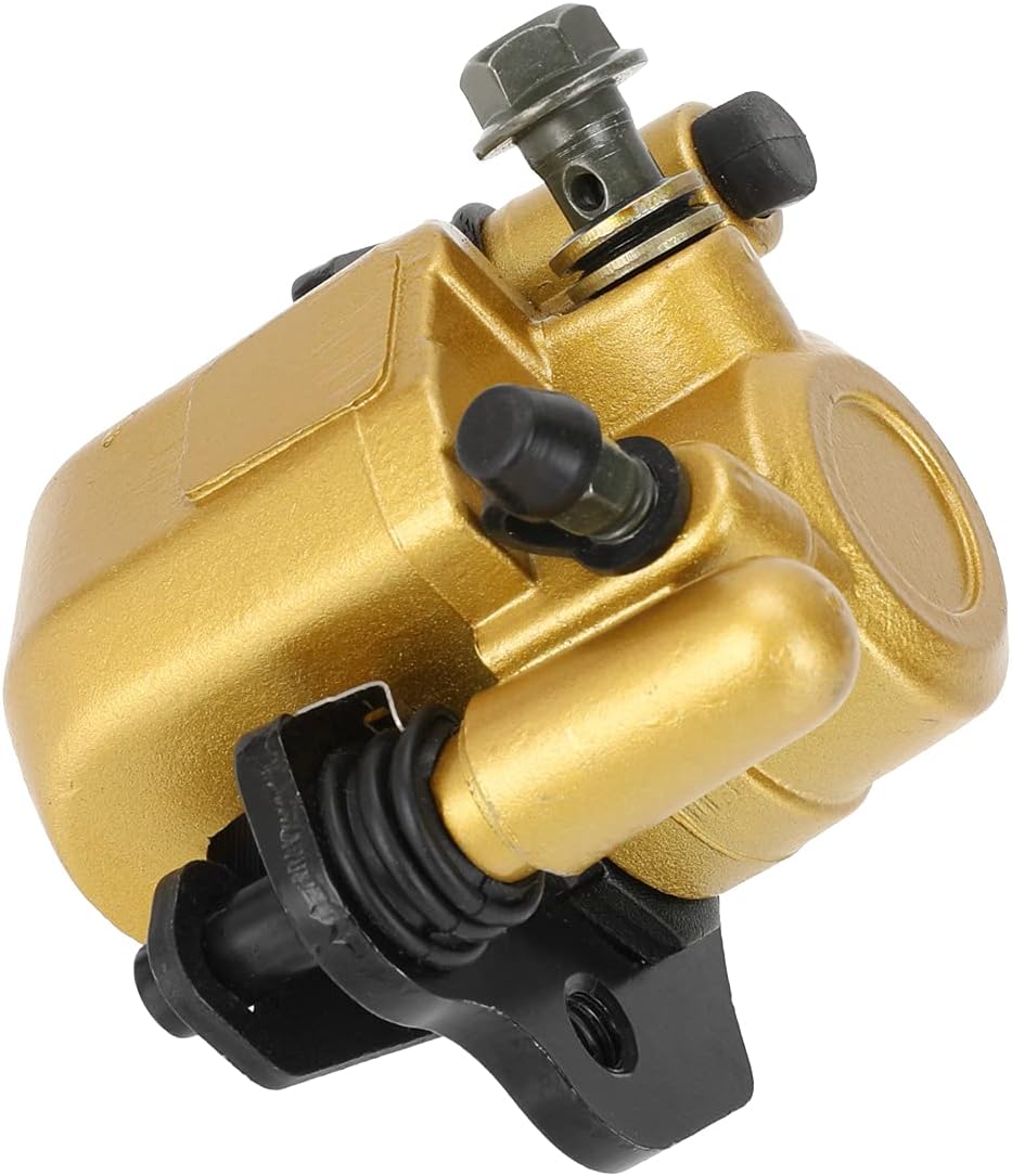 FVRITO Brake Caliper and Pads for 110cc 125cc 150cc 200cc 250cc 196cc 6.5HP Coleman kt196 yerf dog gx150 Kandi Baja RTK200 Go Kart Dune Buggy Taotao Roketa Sunl Kazuma Chinese ATV Quad Golden