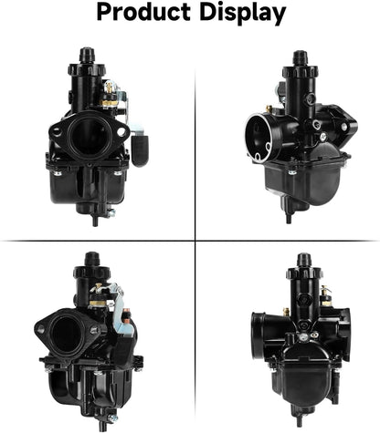 FVRITO VM22 Carburetor Kit Exhaust Pipe Muffler for Predator 212cc 196cc Coleman Mini Bike CT200U BT200X CT200U-EX KT196 Go Kart Baja MB200 GX160 GX200 Clone Engine Performance Parts w/Throttle Cable