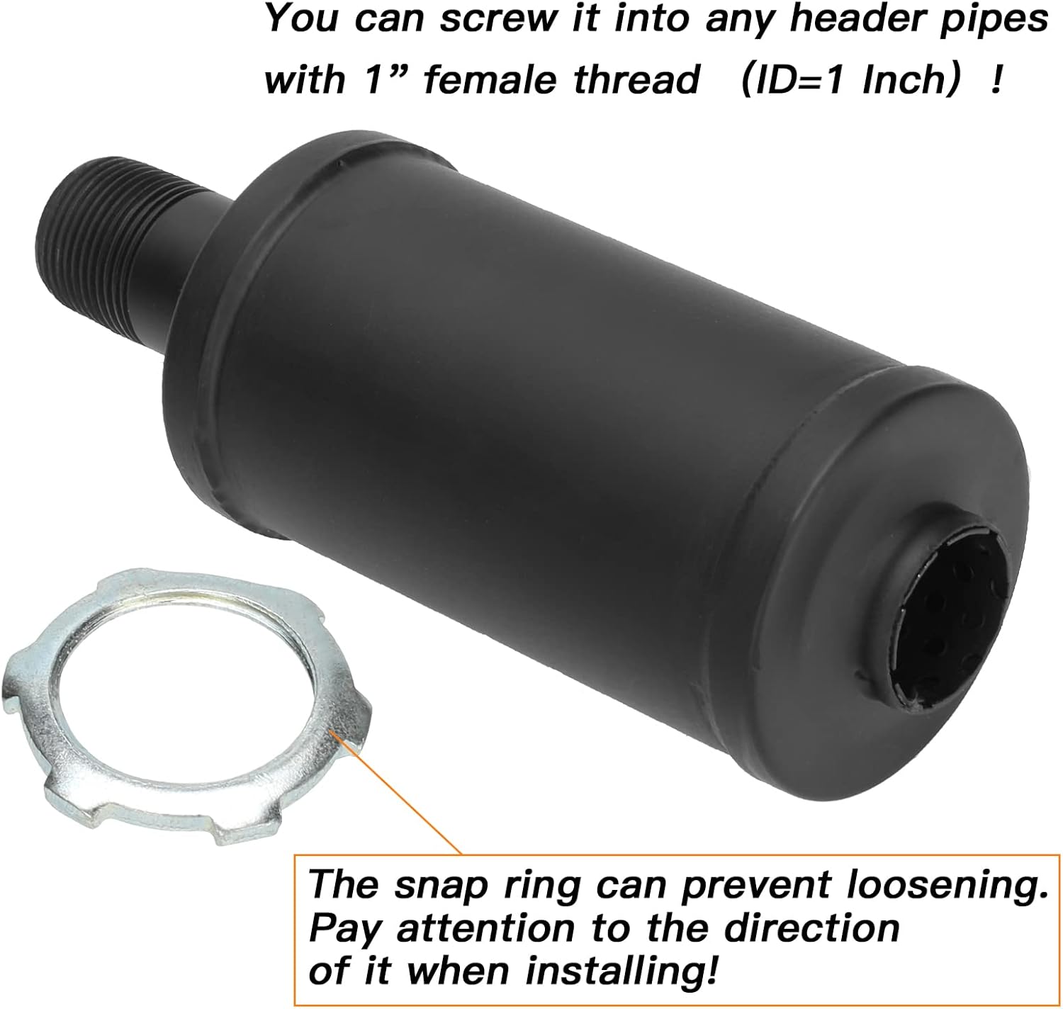 FVRITO Exhaust Muffler Silencer for Predator 196cc 212cc 301cc 420cc Coleman CT200u Trail 200 BT200x CT100u CC100x Go Kart Mini Bike Massimo Baja MB200 KT196 GX160 GX200 Clone 6.5hp Engine Parts Black