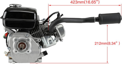 FVRITO Exhaust Pipe Muffler Silencer Kit for Non Hemi Predator 212cc 196cc 6.5hp Coleman Powersports KT196 CK196 RTK200 BK200 Go Kart TrailMaster Hammerhead 80T GX160 GX200 Clone Engines Parts Black