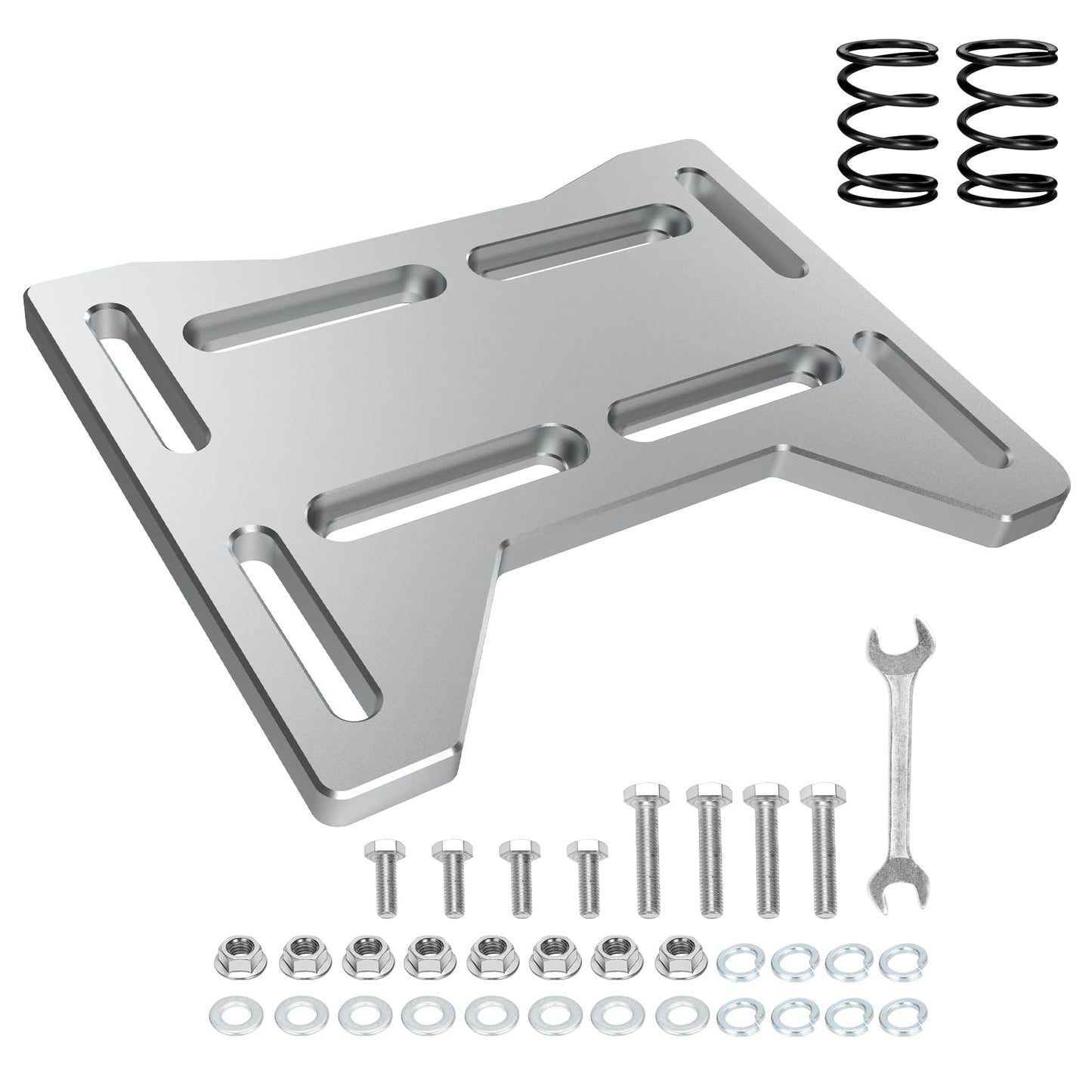 FVRITO Motor Engine Mounting Plate for Predator 212cc 196cc 224cc GX160 6.6HP OHV Small Clone Engine Mini Bike Coleman CT200U BT200X CC100X Baja Doodlebug DB30 Performance Parts Aluminum Black