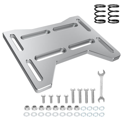 FVRITO Motor Engine Mounting Plate for Predator 212cc 196cc 224cc GX160 6.6HP OHV Small Clone Engine Mini Bike Coleman CT200U BT200X CC100X Baja Doodlebug DB30 Performance Parts Aluminum Black