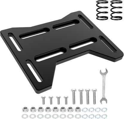 FVRITO Motor Engine Mounting Plate for Predator 212cc 196cc 224cc GX160 6.6HP OHV Small Clone Engine Mini Bike Coleman CT200U BT200X CC100X Baja Doodlebug DB30 Performance Parts Aluminum Black