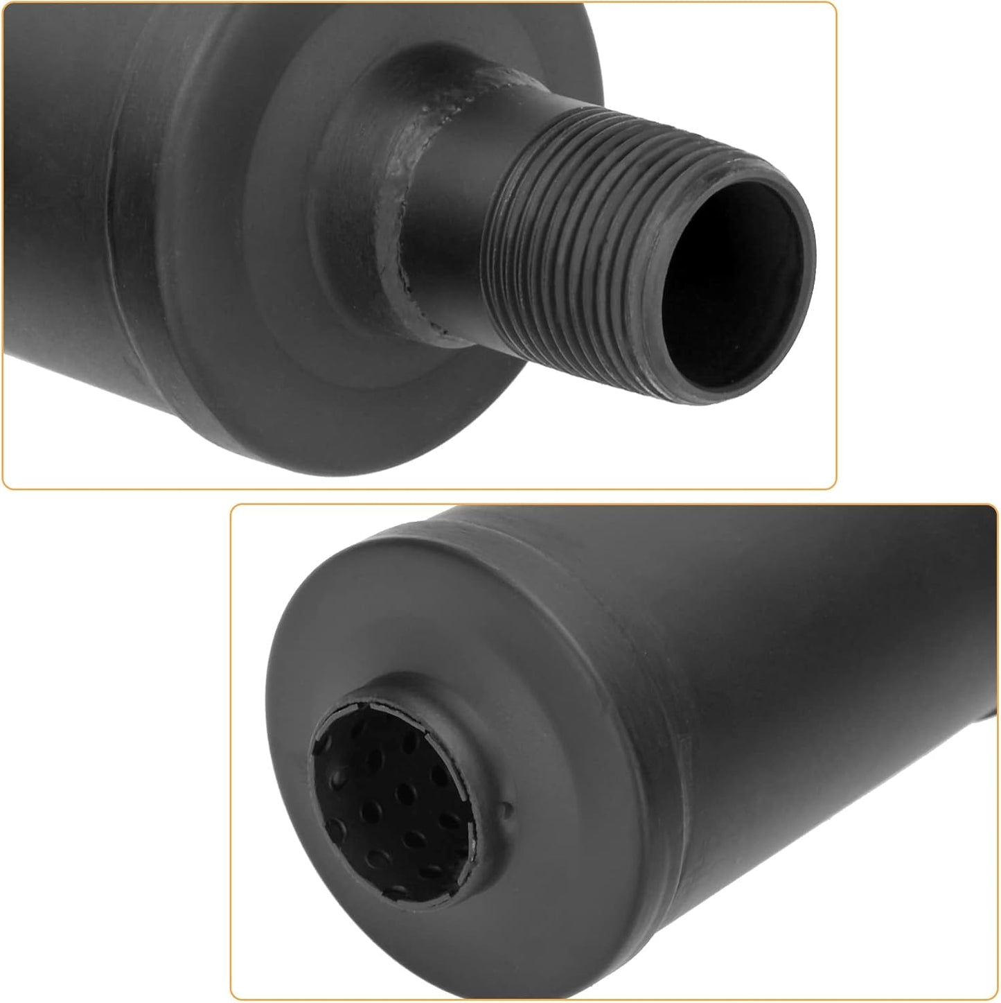 FVRITO Exhaust Pipe Muffler Silencer Kit for Non Hemi Predator 212cc 196cc 6.5hp Coleman Powersports KT196 CK196 RTK200 BK200 Go Kart TrailMaster Hammerhead 80T GX160 GX200 Clone Engines Parts Black