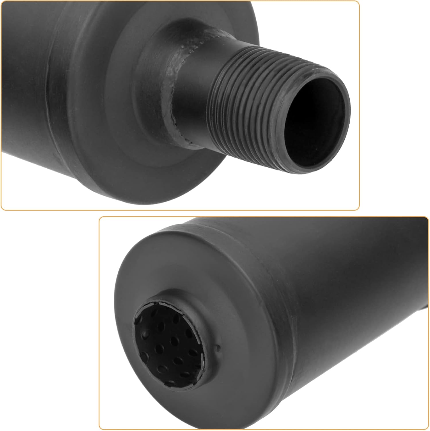 FVRITO Exhaust Pipe Muffler Silencer Kit for Non Hemi Predator 212cc 196cc 6.5hp Coleman Powersports KT196 CK196 RTK200 BK200 Go Kart TrailMaster Hammerhead 80T GX160 GX200 Clone Engines Parts Black