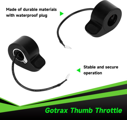 Thumb Throttle Compatible with Gotrax GXL V2 Electric Scooter, Throttle Accelerator Speed Control Replacement for Gotrax E-Scooter Accessories Parts (Female Plug)