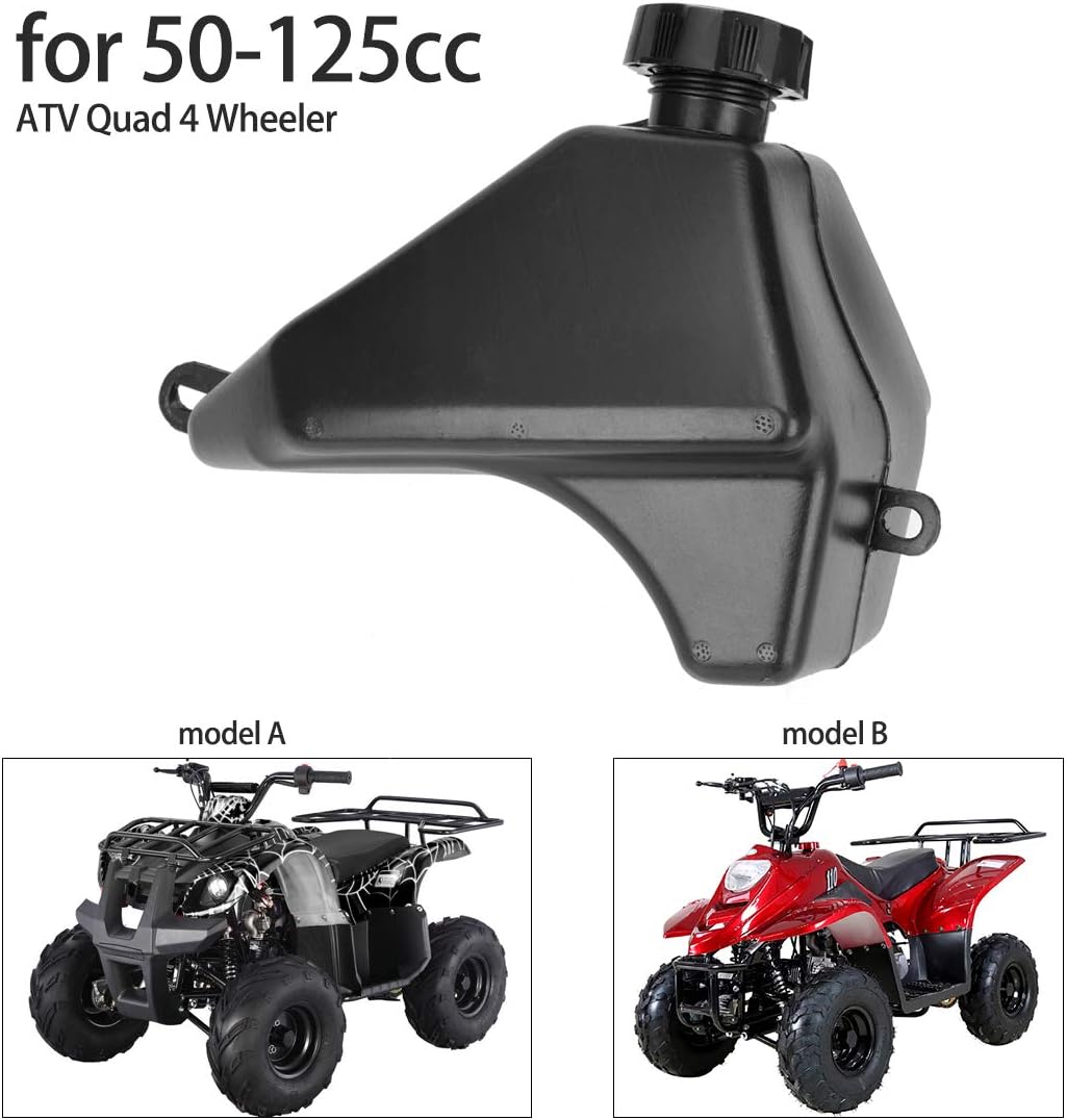 FVRITO Gas Fuel Petrol Tank for 50cc 70cc 90cc 110cc 125cc Coolster 3050C 3125R 3125XR8 Taotao ATA 125D RPS KAYO BMS Peace Roketa Yamoto Sunl Jetmoto Vitacci Rider Kids ATV Quad Chinese 4 Wheeler
