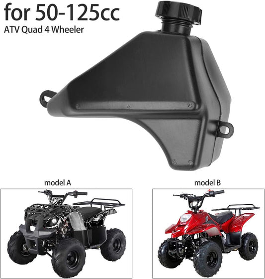 FVRITO Gas Fuel Petrol Tank for 50cc 70cc 90cc 110cc 125cc Coolster 3050C 3125R 3125XR8 Taotao ATA 125D RPS KAYO BMS Peace Roketa Yamoto Sunl Jetmoto Vitacci Rider Kids ATV Quad Chinese 4 Wheeler