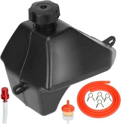 FVRITO Gas Fuel Petrol Tank for 50cc 70cc 90cc 110cc 125cc Coolster 3050C 3125R 3125XR8 Taotao ATA 125D RPS KAYO BMS Peace Roketa Yamoto Sunl Jetmoto Vitacci Rider Kids ATV Quad Chinese 4 Wheeler