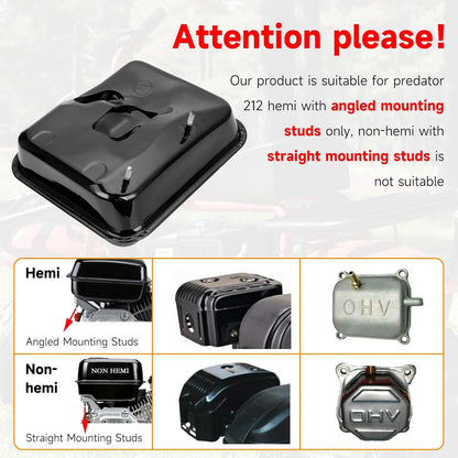 FVRITO Gas Fuel Tank Kit for GX140 GX160 GX200 Hemi Predator 212cc 196cc 6.5HP Clone Engine Coleman CT200U CT200U-EX BT200X KT196 Massimo Baja Warrior Heat MB200 Mini Bike Go Kart Replacement Parts
