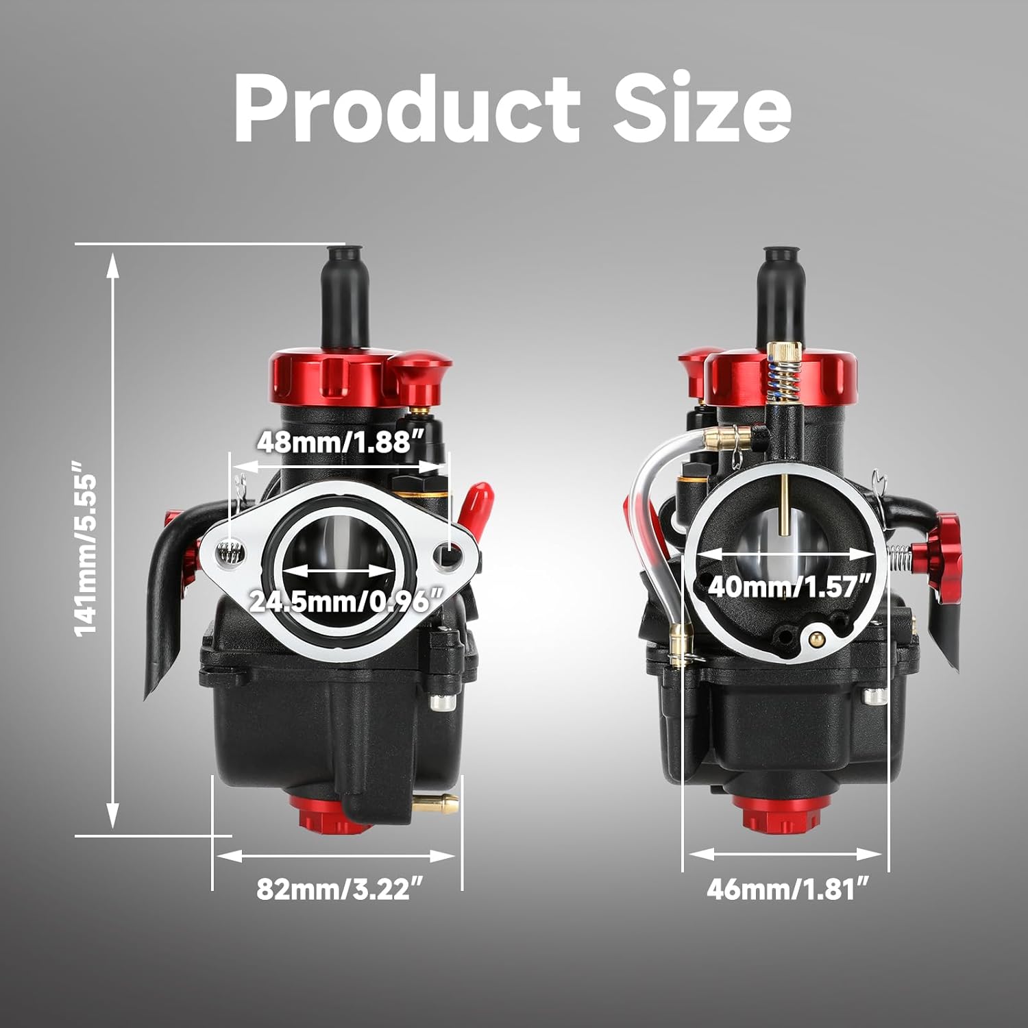 PE22 Carburetor Kit Compatible with Predator 212cc 196cc OHV Engine Coleman Mini Bike CT200U BT200X KT196 Go Kart ATV 110cc 125cc Tao tao Coolster Apollo CRF50 XR50 Pit Dirt Bike 4 Stroke Parts