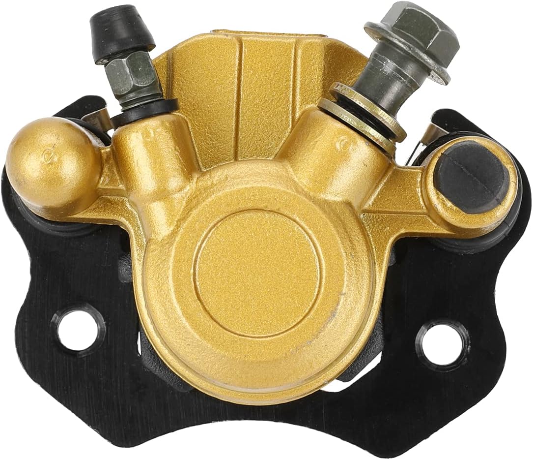 FVRITO Brake Caliper and Pads for 110cc 125cc 150cc 200cc 250cc 196cc 6.5HP Coleman kt196 yerf dog gx150 Kandi Baja RTK200 Go Kart Dune Buggy Taotao Roketa Sunl Kazuma Chinese ATV Quad Golden