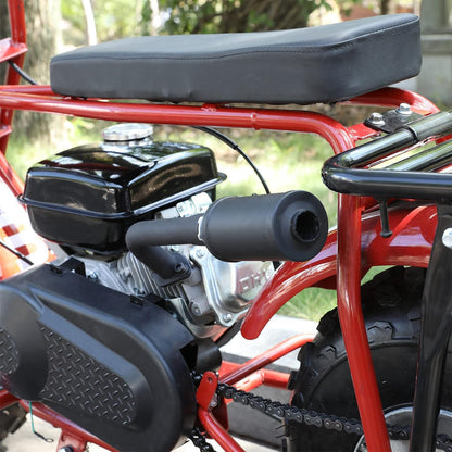 FVRITO Thickened Exhaust Header Pipe Muffler with Heat Shield Tape Kit for Non Hemi 6.5HP Predator 212cc 196cc GX160 GX200 Coleman CT200u BT200X KT196 Baja MB200 Clone Mini Bike Go Kart Parts Black