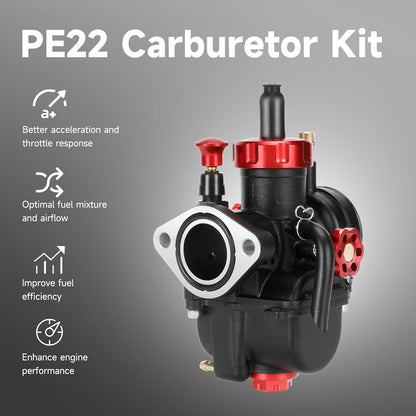 PE22 Carburetor Kit Compatible with Predator 212cc 196cc OHV Engine Coleman Mini Bike CT200U BT200X KT196 Go Kart ATV 110cc 125cc Tao tao Coolster Apollo CRF50 XR50 Pit Dirt Bike 4 Stroke Parts