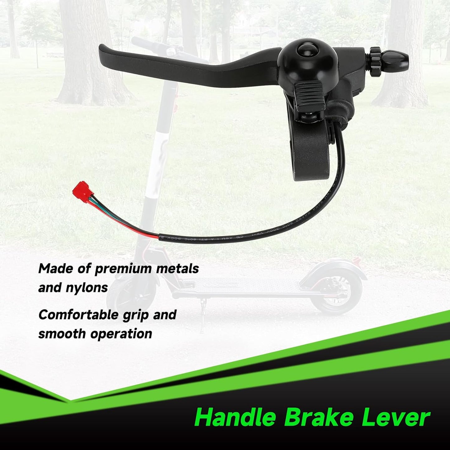 Universal Left Brake Handle Lever & Brake Cable Compatible with GOTRAX GXL V2 Electric Scooter Apex Pro XL Rival XR Elite E-Scooter Replacement Parts Accessories