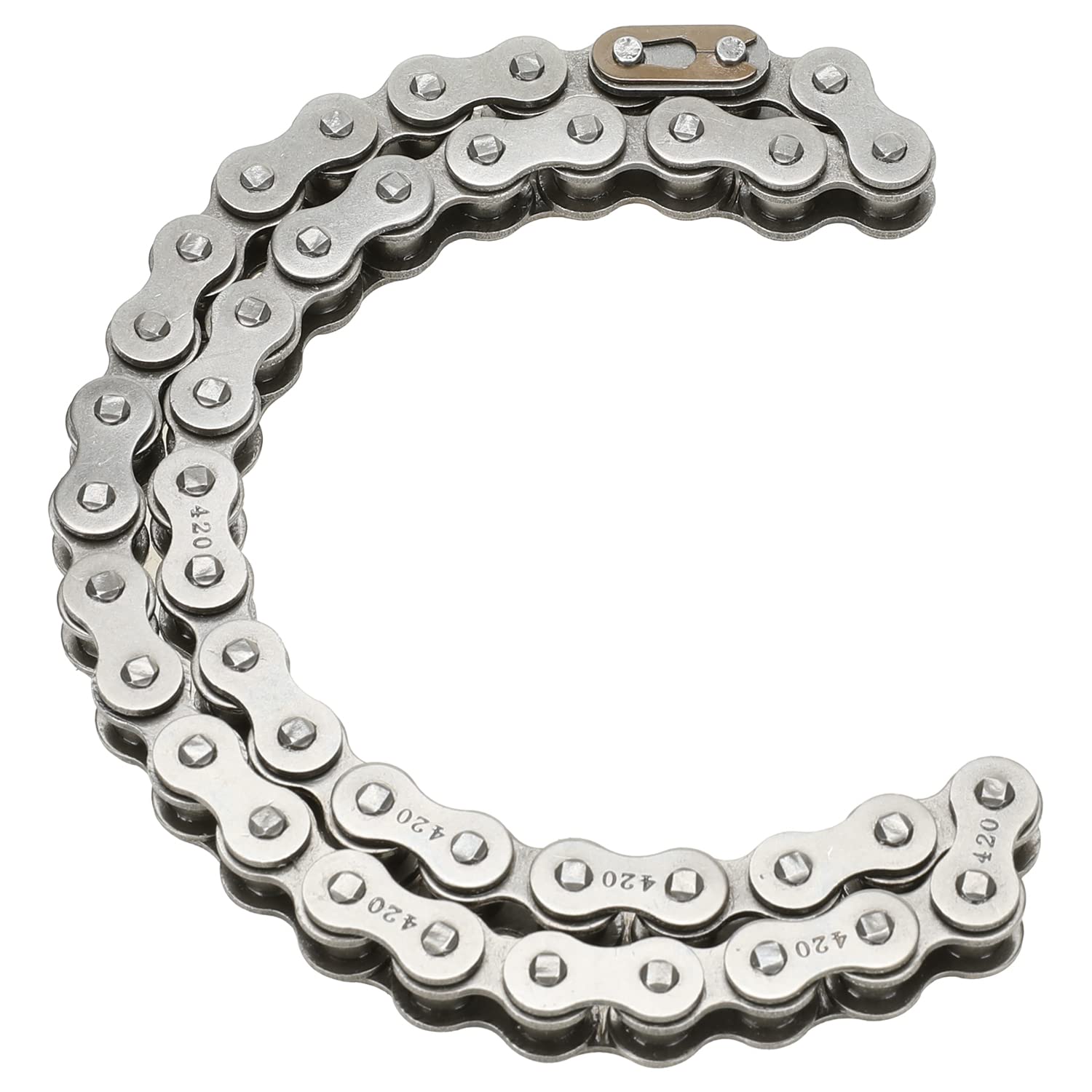 FVRITO 420 Drive Chain Compatible with Mini Bike Coleman CT200U CT200U-EX BT200X B200R Baja Warrior MB200 Massimo Axis M200 Predator 212 196cc 6.5HP Minibike Parts Front 42 & Rear 90 Link Roller Chain