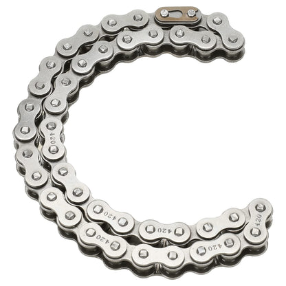 FVRITO 420 Drive Chain Compatible with Mini Bike Coleman CT200U CT200U-EX BT200X B200R Baja Warrior MB200 Massimo Axis M200 Predator 212 196cc 6.5HP Minibike Parts Front 42 & Rear 90 Link Roller Chain