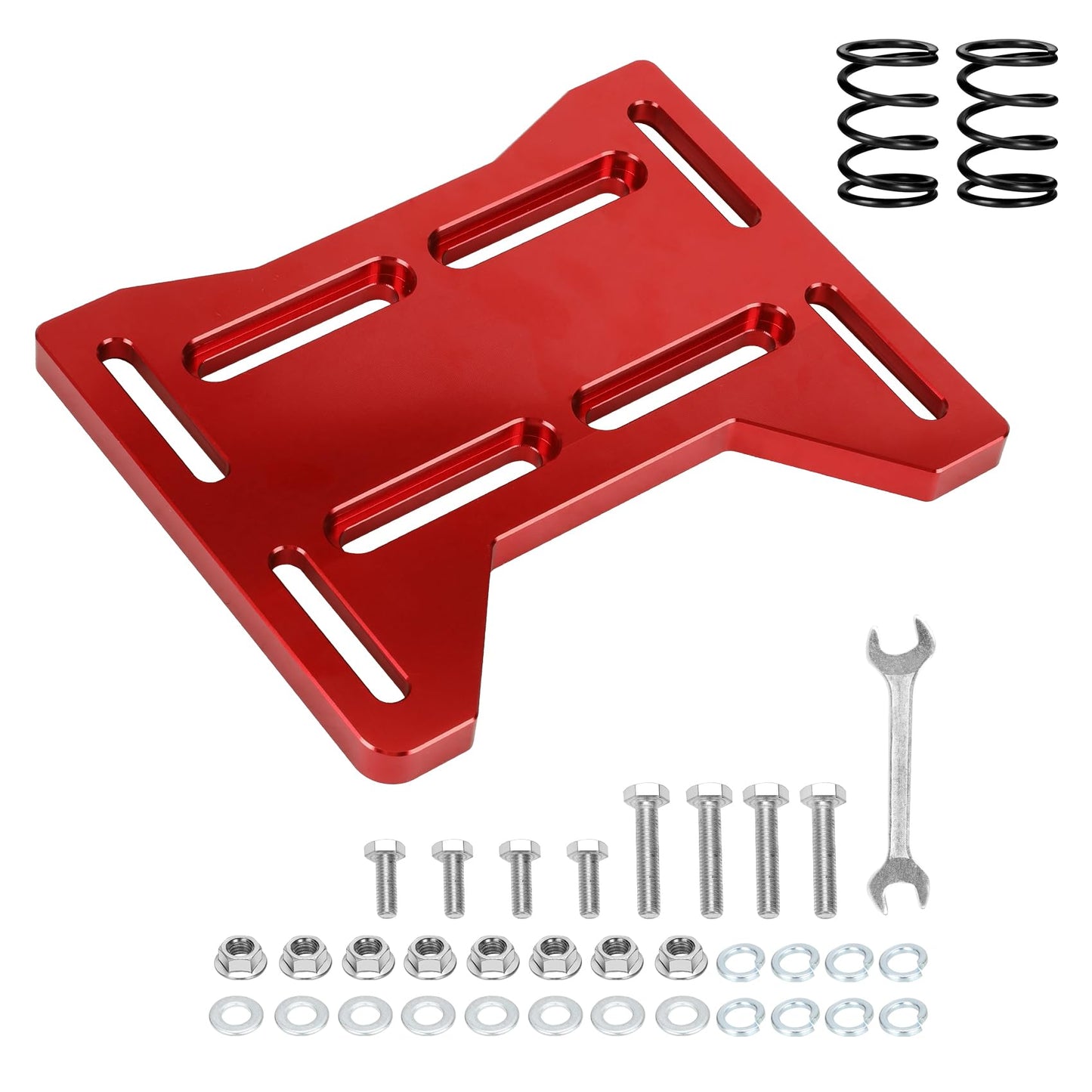 FVRITO Motor Engine Mounting Plate for Predator 212cc 196cc 224cc GX160 6.6HP OHV Small Clone Engine Mini Bike Coleman CT200U BT200X CC100X Baja Doodlebug DB30 Performance Parts Aluminum Black
