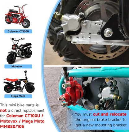 FVRITO Upgraded Mini Bike Hydraulic Disc Brake Kit for Baja DB30 Doodle Bug Blitz Dirt Bug Racer 97cc 79cc Predator 2.8hp Engine with 180mm Brake Disc Rotor Master Cylinder Caliper Pads Assembly Parts