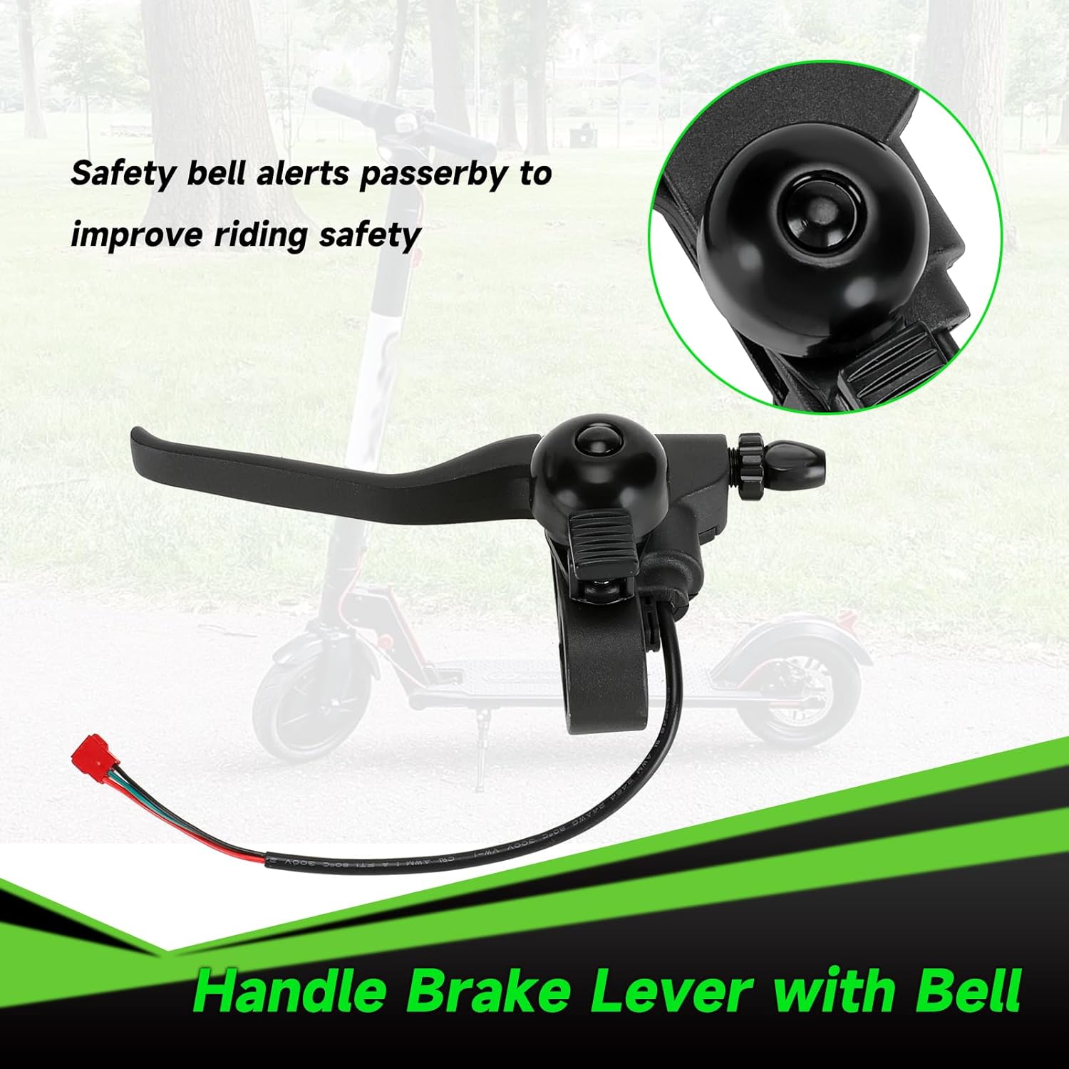 Universal Left Brake Handle Lever & Brake Cable Compatible with GOTRAX GXL V2 Electric Scooter Apex Pro XL Rival XR Elite E-Scooter Replacement Parts Accessories