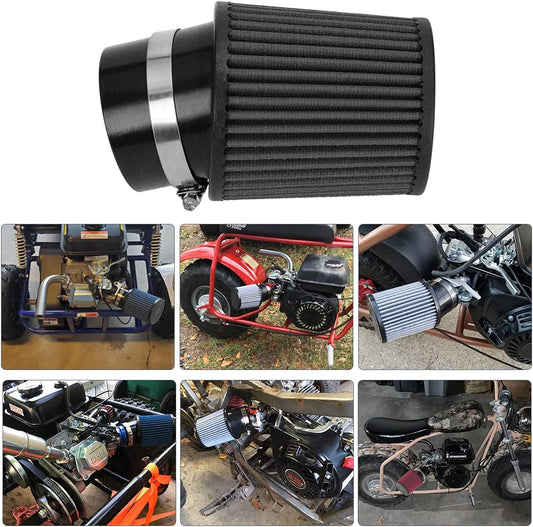 FVRITO High Performance racing Upgraded Carburetor carb Filter adapter Kit for Predator 212cc 196cc 6.5hp ct200u-ex bt200x KT196 ct100x RT200 Hammerhead 80T Baja MB200 Mini Bike Go Kart Black