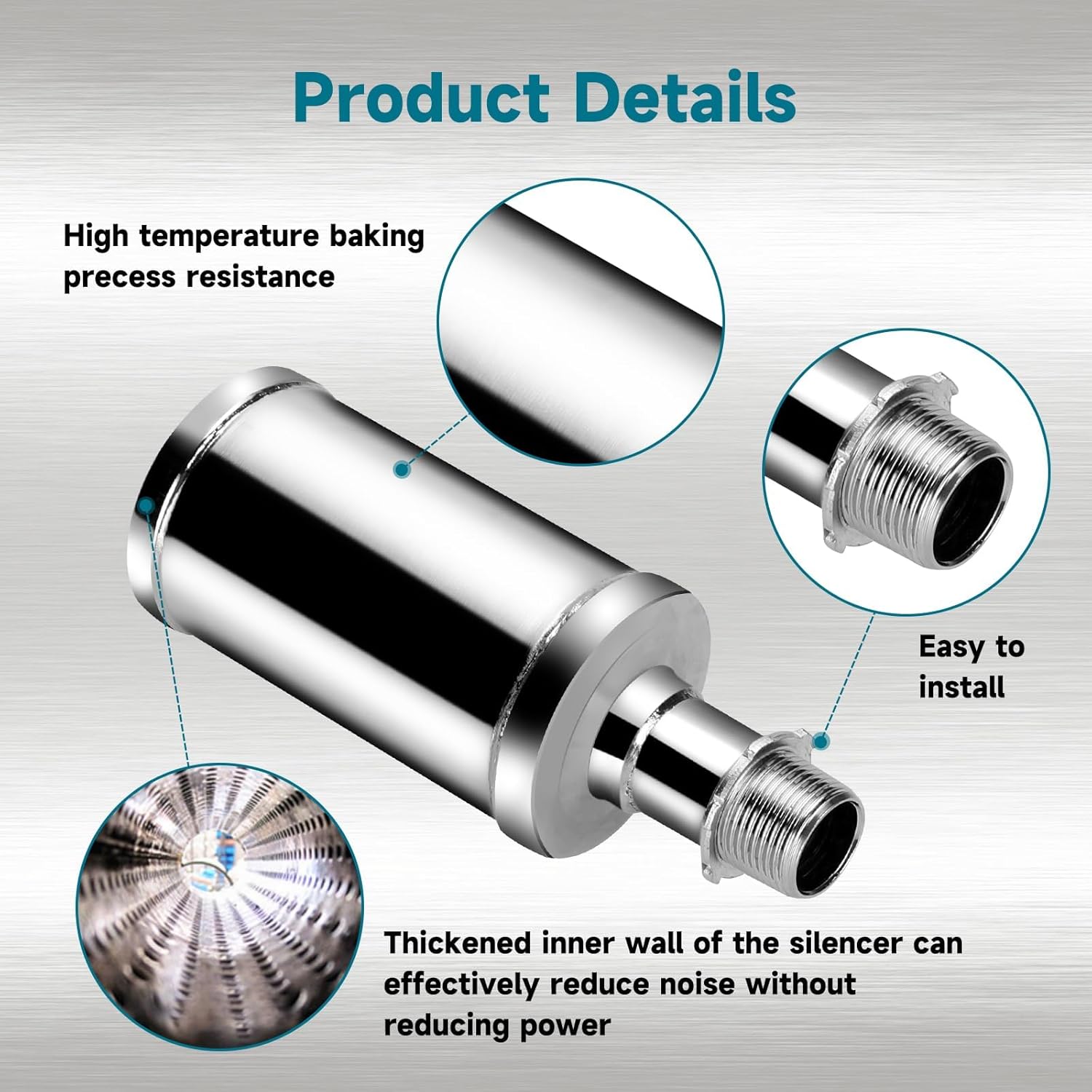 FVRITO Racing Exhaust Pipe Muffler Silencer Kit for Predator 212cc 224cc 196cc 6.5HP Coleman CT200u BT200X CT200U-EX KT196 GX160 GX200 Mini Bike Go Kart Engine Baja Warrior MB200 Performance Parts