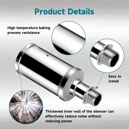 FVRITO Racing Exhaust Pipe Muffler Silencer Kit for Predator 212cc 224cc 196cc 6.5HP Coleman CT200u BT200X CT200U-EX KT196 GX160 GX200 Mini Bike Go Kart Engine Baja Warrior MB200 Performance Parts