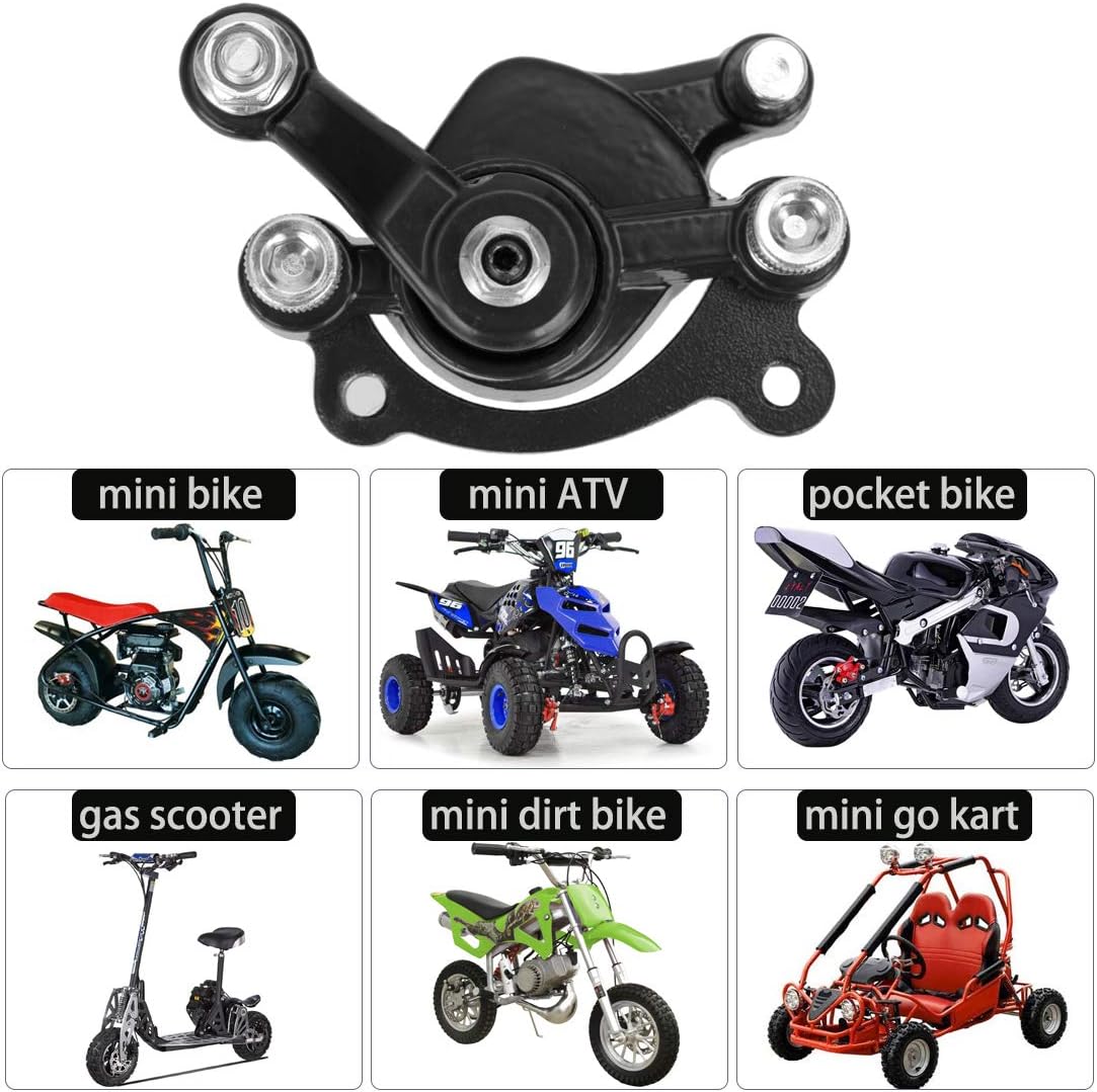 FVRITO Front Disc Brake Caliper and Pad for MBX10 MBX11 80cc MM-B80 105cc MM-B105 CT100U CC100X Trail Mini Bike 47 49cc Mini ATV Gas Scooter Dirt Pocket Bike