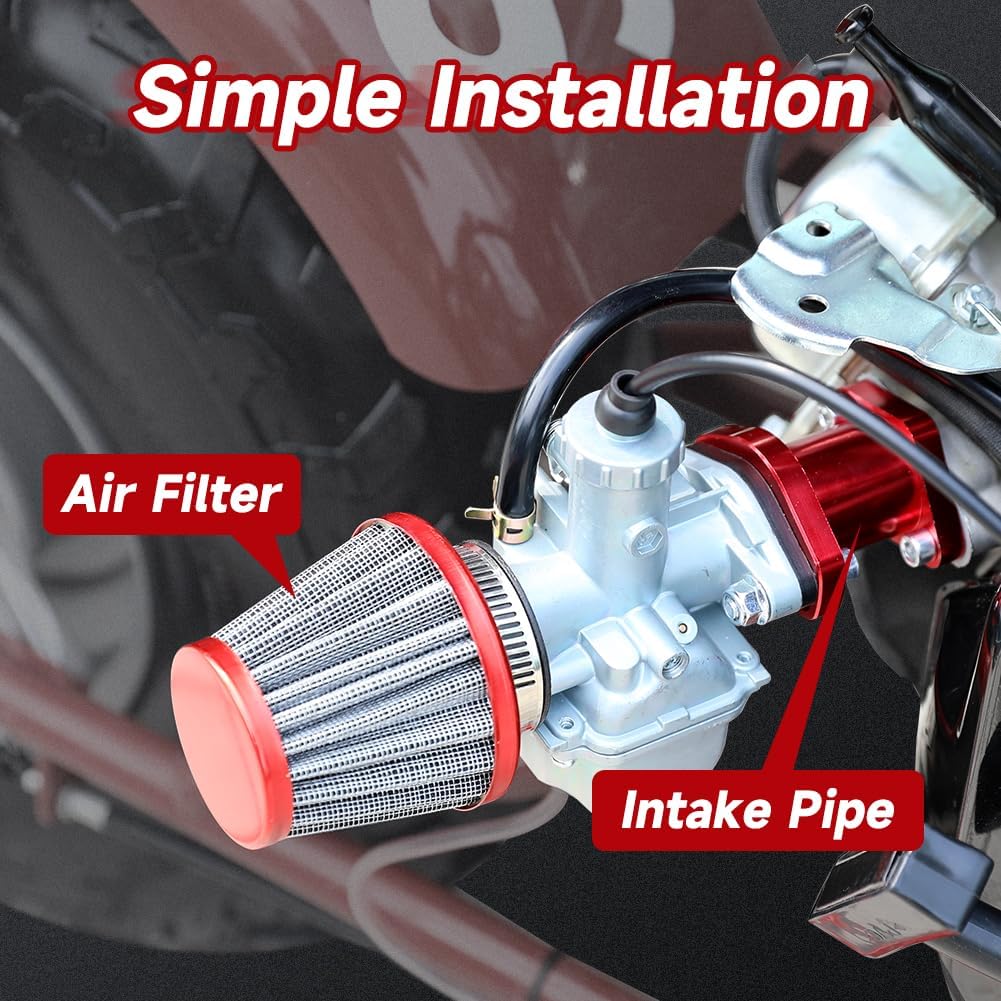 FVRITO VM22 26mm Carburetor Throttle Assembly Main Jets Kit for Predator 212cc 224cc 196cc Non Hemi Coleman CT200U BT200X Mini Bike KT196 Go Kart 6.5HP GX160 Clone Engine Baja MB200 Performance Parts