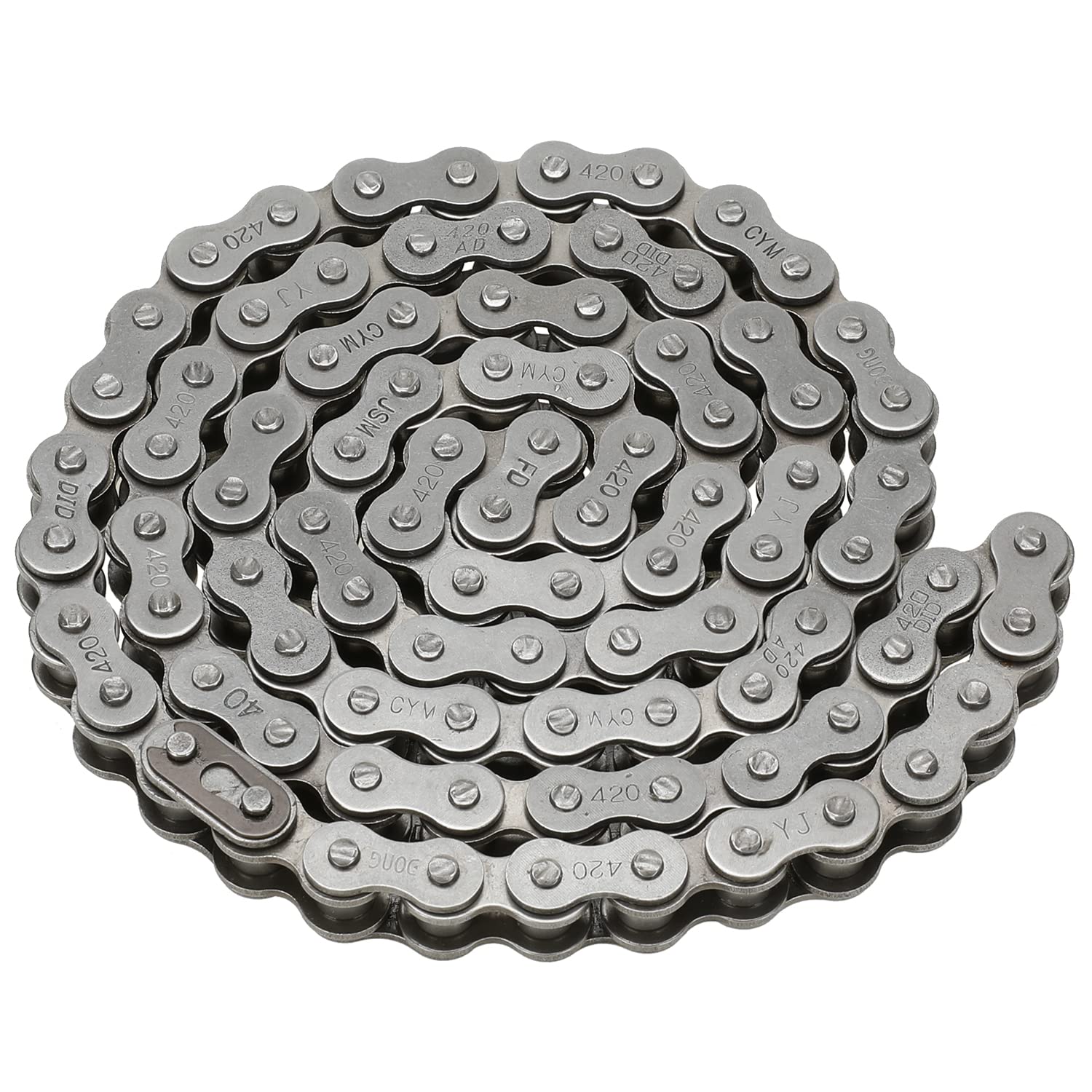 FVRITO 420 Drive Chain Compatible with Mini Bike Coleman CT200U CT200U-EX BT200X B200R Baja Warrior MB200 Massimo Axis M200 Predator 212 196cc 6.5HP Minibike Parts Front 42 & Rear 90 Link Roller Chain