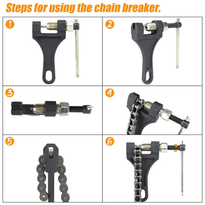 FVRITO 420 Drive Chain Compatible with Mini Bike Coleman CT200U CT200U-EX BT200X B200R Baja Warrior MB200 Massimo Axis M200 Predator 212 196cc 6.5HP Minibike Parts Front 42 & Rear 90 Link Roller Chain